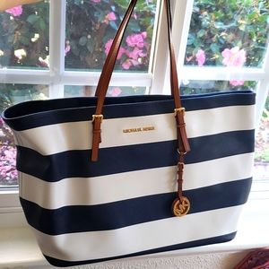 michael kors striped purse